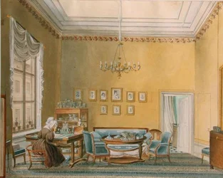 Intérieur de la maison de Boratynsky à Moscou, années 1830